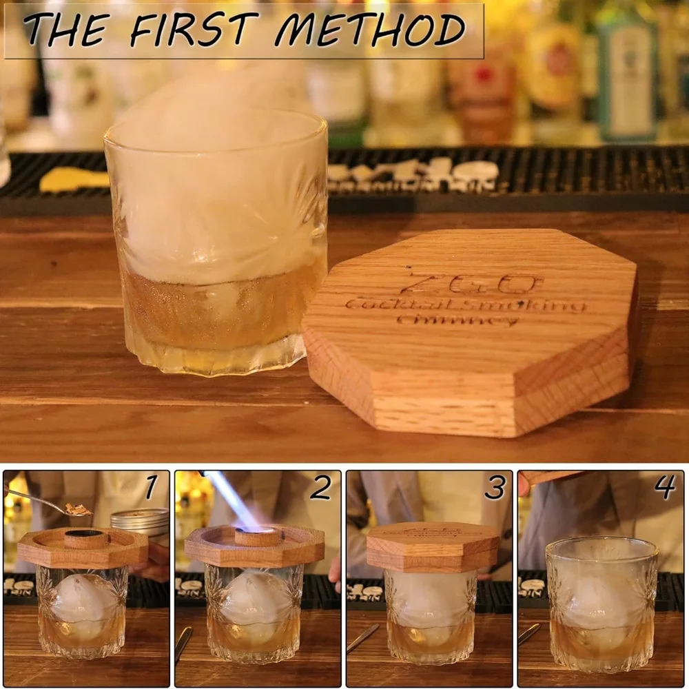 Men's Cocktail Smoker Kit for Cocktails Wine Whiskey Bourbon